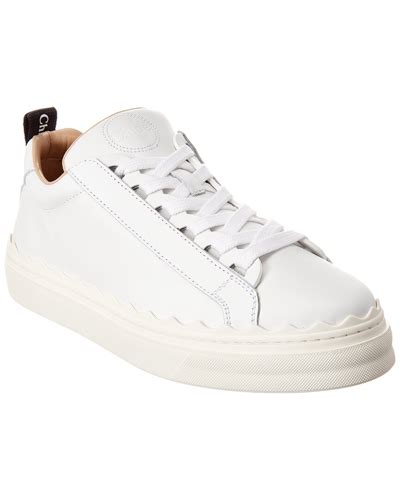 chloe witte sneakers|chloe lauren scalloped sneakers.